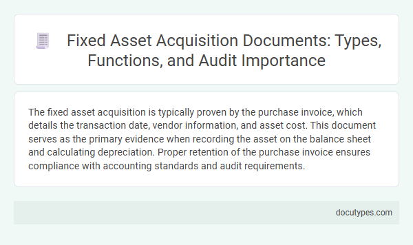 Fixed Asset Acquisition Documents: Types, Functions, and Audit Importance
