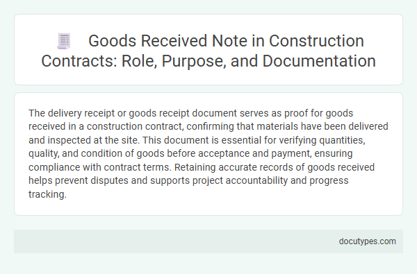 Goods Received Note in Construction Contracts: Role, Purpose, and Documentation