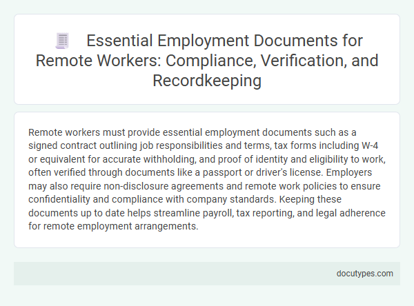 Essential Employment Documents for Remote Workers: Compliance, Verification, and Recordkeeping