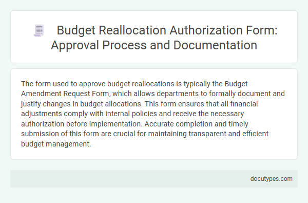 Budget Reallocation Authorization Form: Approval Process and Documentation