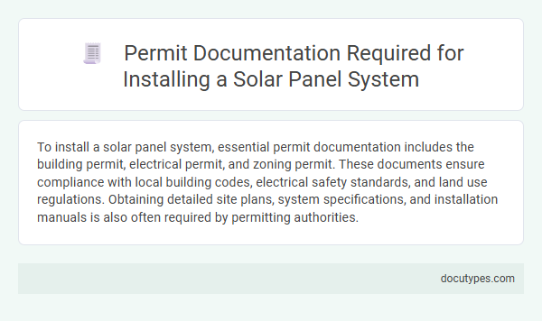Permit Documentation Required for Installing a Solar Panel System