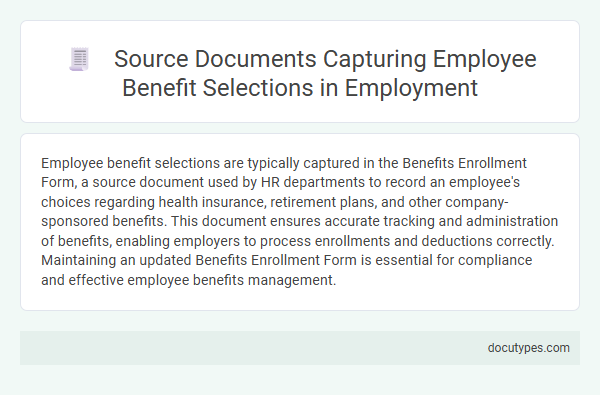 Source Documents Capturing Employee Benefit Selections in Employment