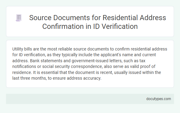 Source Documents for Residential Address Confirmation in ID Verification