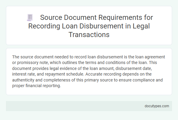 Source Document Requirements for Recording Loan Disbursement in Legal Transactions