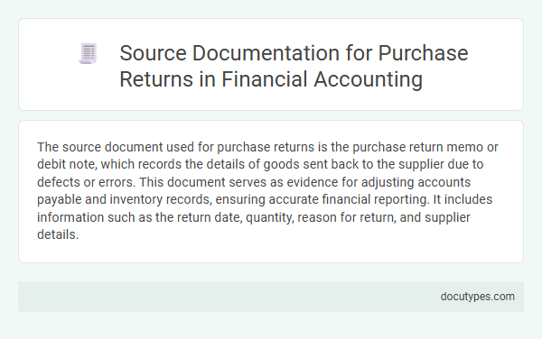 Source Documentation for Purchase Returns in Financial Accounting
