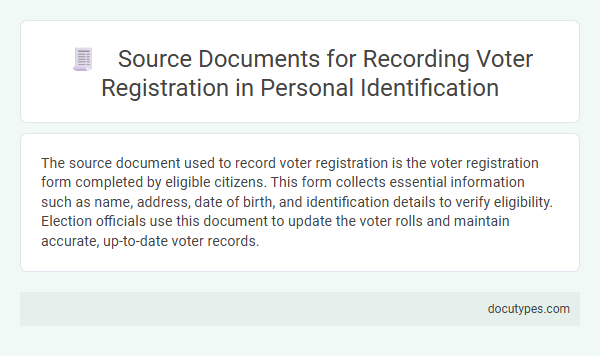 Source Documents for Recording Voter Registration in Personal Identification