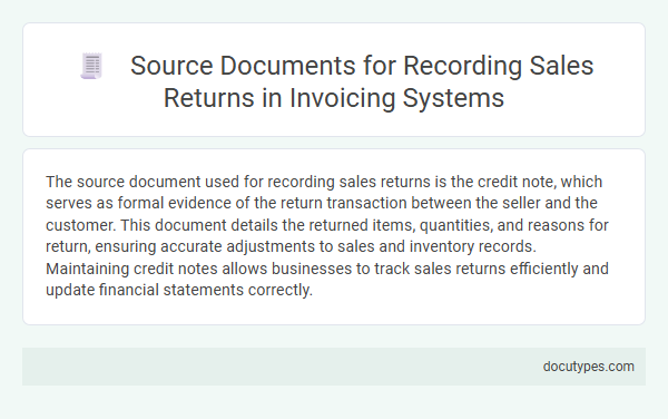Source Documents for Recording Sales Returns in Invoicing Systems