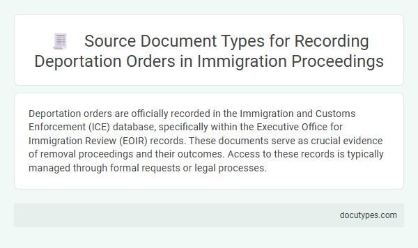 Source Document Types for Recording Deportation Orders in Immigration Proceedings