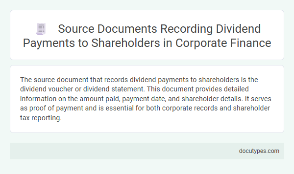 Source Documents Recording Dividend Payments to Shareholders in Corporate Finance