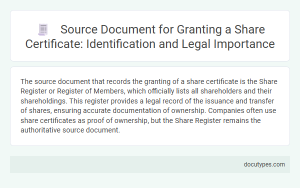 Source Document for Granting a Share Certificate: Identification and Legal Importance