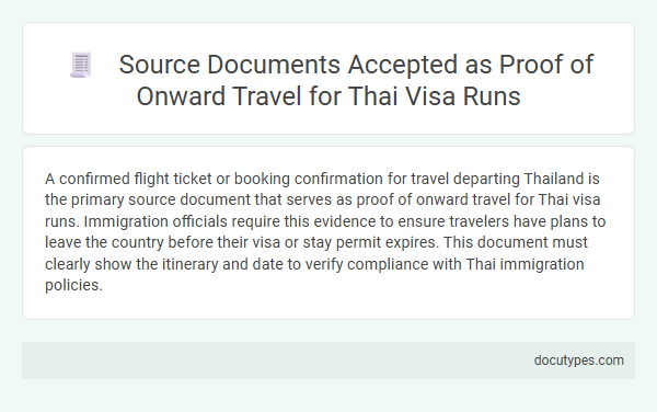 Source Documents Accepted as Proof of Onward Travel for Thai Visa Runs
