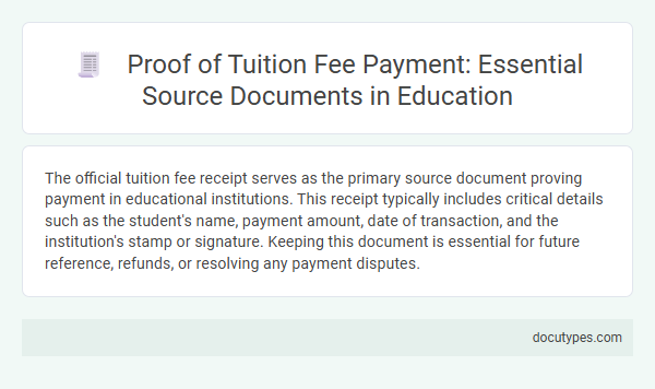 Proof of Tuition Fee Payment: Essential Source Documents in Education