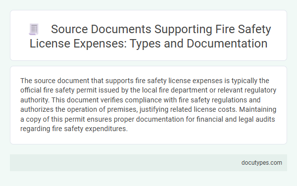 Source Documents Supporting Fire Safety License Expenses: Types and Documentation