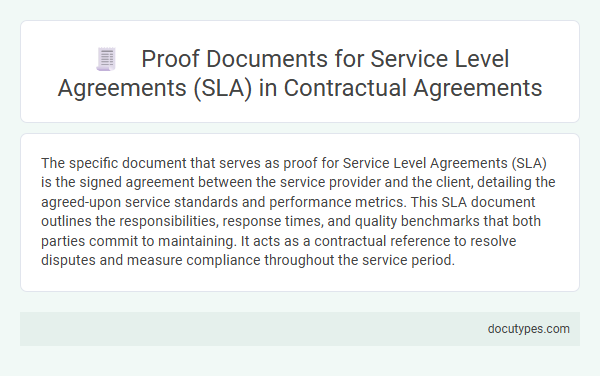 Proof Documents for Service Level Agreements (SLA) in Contractual Agreements
