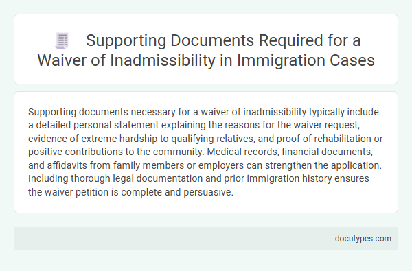 Supporting Documents Required for a Waiver of Inadmissibility in Immigration Cases