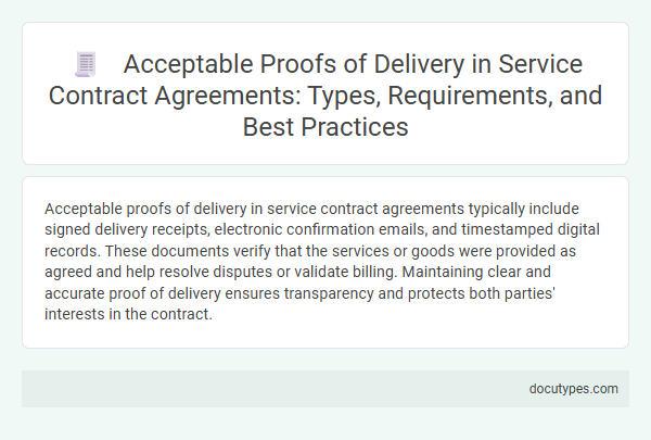 Acceptable Proofs of Delivery in Service Contract Agreements: Types, Requirements, and Best Practices
