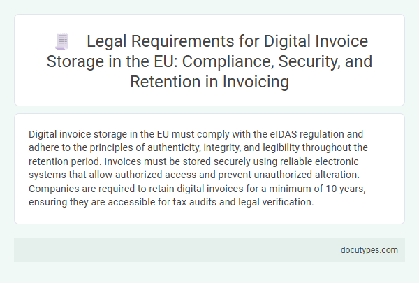 Legal Requirements for Digital Invoice Storage in the EU: Compliance, Security, and Retention in Invoicing