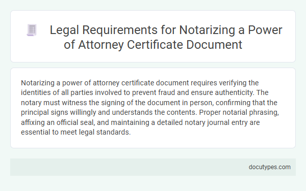 Legal Requirements for Notarizing a Power of Attorney Certificate Document