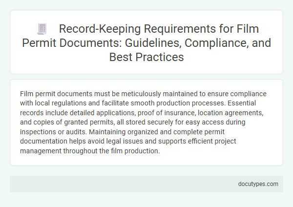 Record-Keeping Requirements for Film Permit Documents: Guidelines, Compliance, and Best Practices