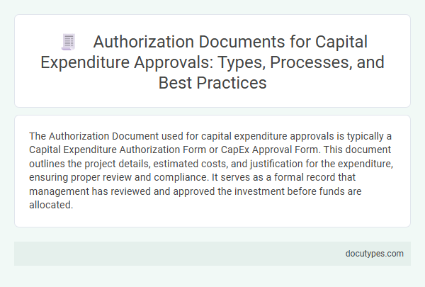 Authorization Documents for Capital Expenditure Approvals: Types, Processes, and Best Practices