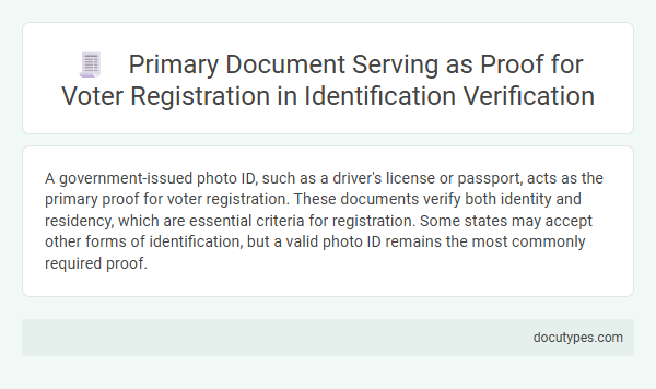 Primary Document Serving as Proof for Voter Registration in Identification Verification