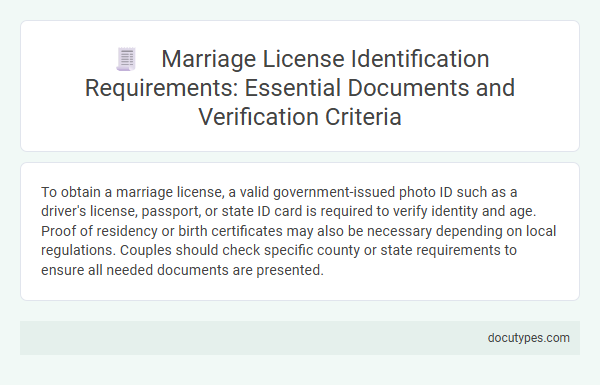 Marriage License Identification Requirements: Essential Documents and Verification Criteria