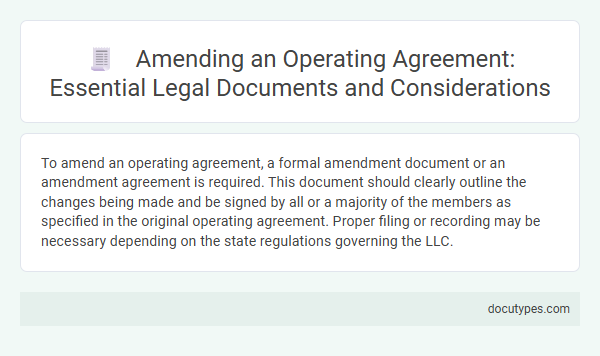 Amending an Operating Agreement: Essential Legal Documents and Considerations