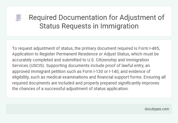 Required Documentation for Adjustment of Status Requests in Immigration
