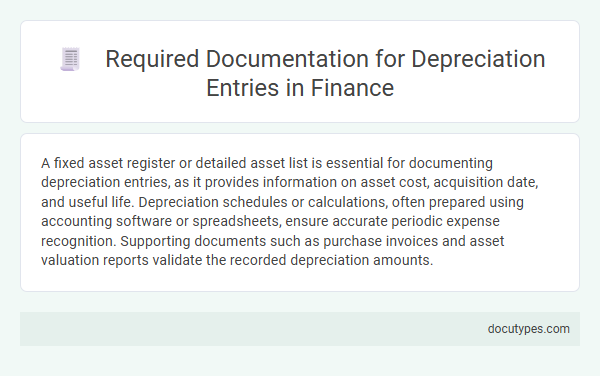 Required Documentation for Depreciation Entries in Finance