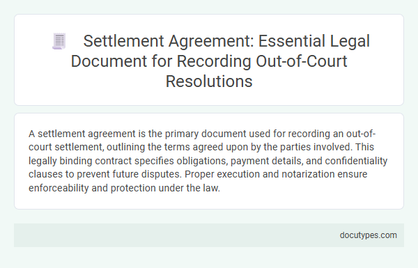 Settlement Agreement: Essential Legal Document for Recording Out-of-Court Resolutions