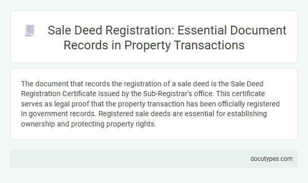 Sale Deed Registration: Essential Document Records in Property Transactions