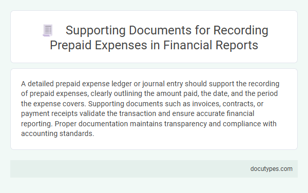 Supporting Documents for Recording Prepaid Expenses in Financial Reports