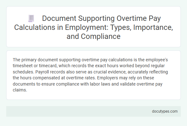 Document Supporting Overtime Pay Calculations in Employment: Types, Importance, and Compliance