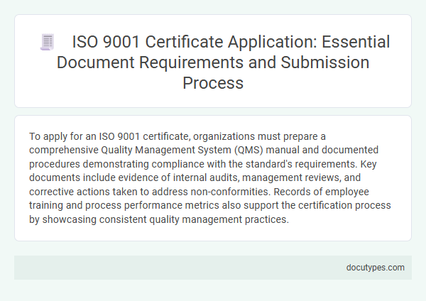ISO 9001 Certificate Application: Essential Document Requirements and Submission Process