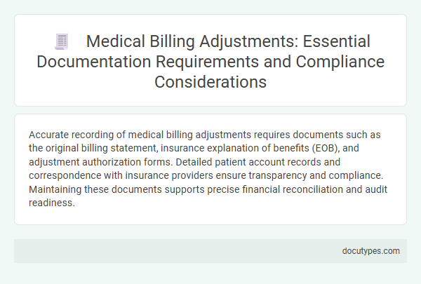 Medical Billing Adjustments: Essential Documentation Requirements and Compliance Considerations