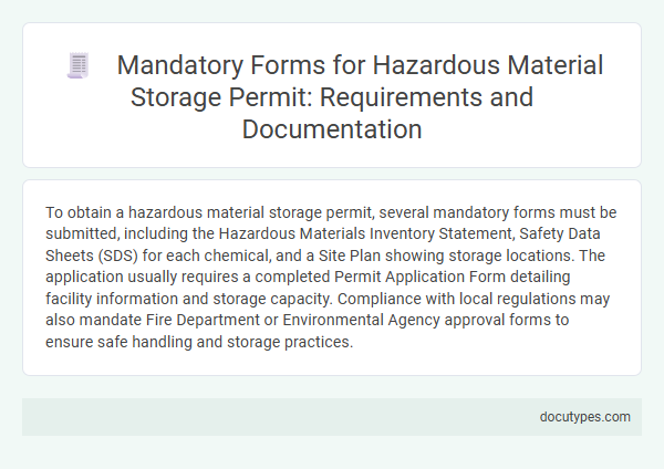 Mandatory Forms for Hazardous Material Storage Permit: Requirements and Documentation