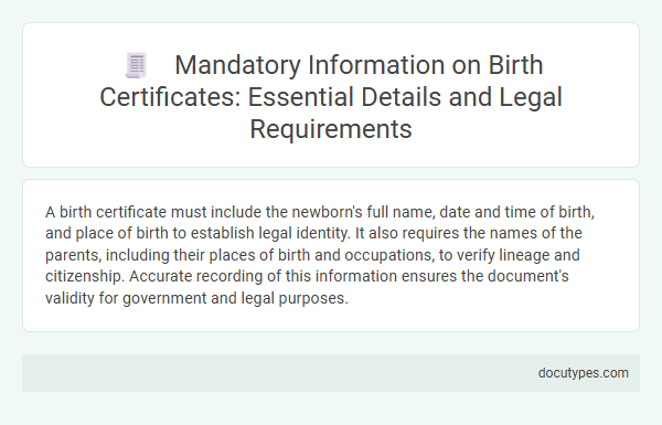 Mandatory Information on Birth Certificates: Essential Details and Legal Requirements