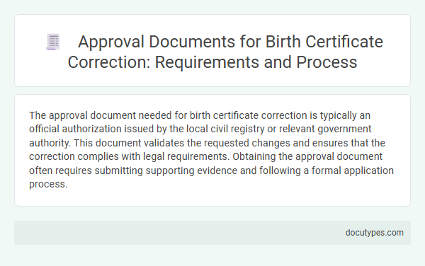 Approval Documents for Birth Certificate Correction: Requirements and Process