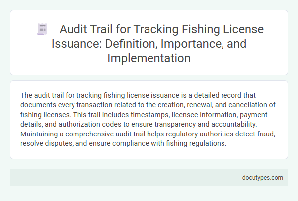Audit Trail for Tracking Fishing License Issuance: Definition, Importance, and Implementation