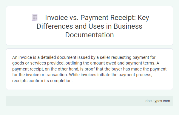 Invoice vs. Payment Receipt: Key Differences and Uses in Business Documentation
