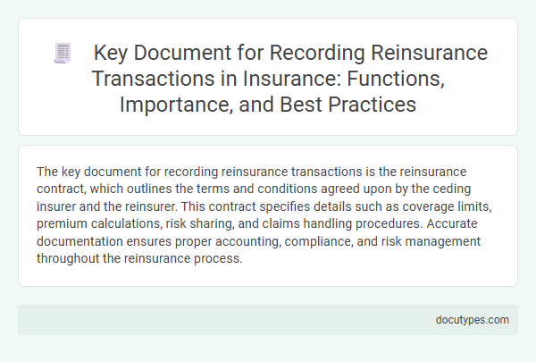 Key Document for Recording Reinsurance Transactions in Insurance: Functions, Importance, and Best Practices
