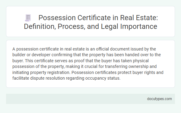 Possession Certificate in Real Estate: Definition, Process, and Legal Importance