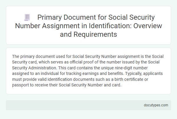 Primary Document for Social Security Number Assignment in Identification: Overview and Requirements