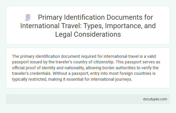 Primary Identification Documents for International Travel: Types, Importance, and Legal Considerations