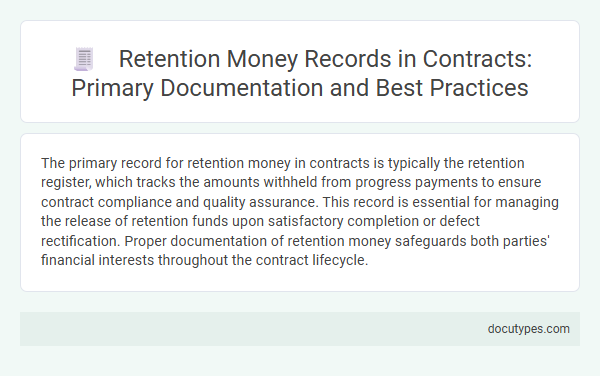 Retention Money Records in Contracts: Primary Documentation and Best Practices