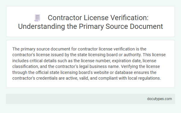 Contractor License Verification: Understanding the Primary Source Document
