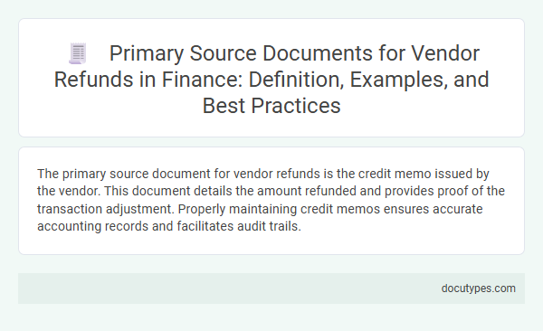 Primary Source Documents for Vendor Refunds in Finance: Definition, Examples, and Best Practices