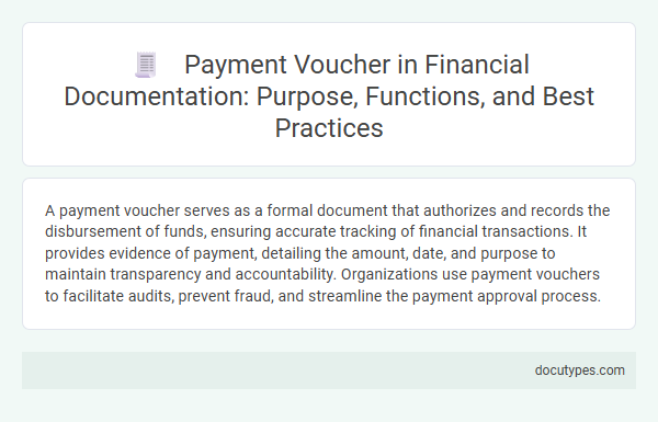 Payment Voucher in Financial Documentation: Purpose, Functions, and Best Practices
