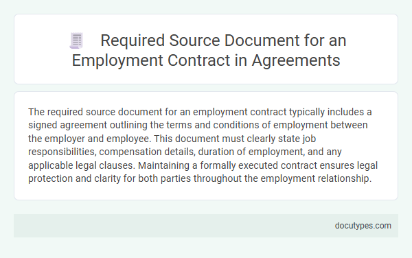 Required Source Document for an Employment Contract in Agreements