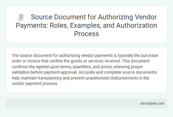 Source Document for Authorizing Vendor Payments: Roles, Examples, and Authorization Process